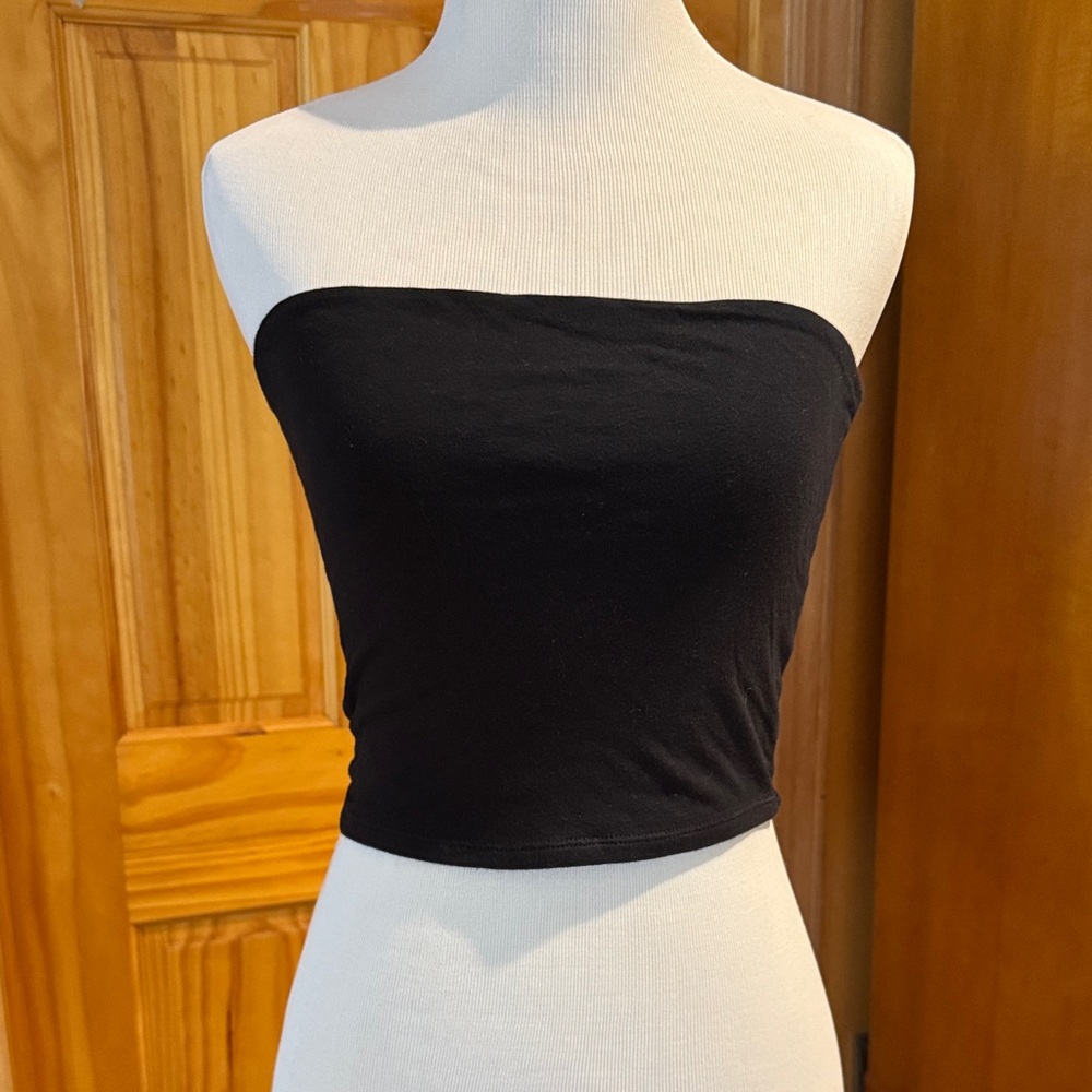 Garage - Black Strapless Tube Top